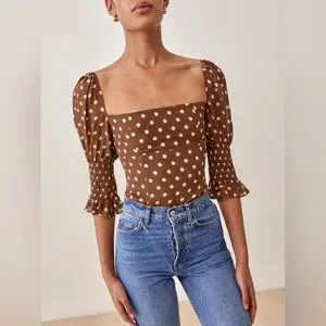 トップス Reformation / Buco Top / Size 8 Reformation Ezlynn Off The Shoulder Top | Pickle